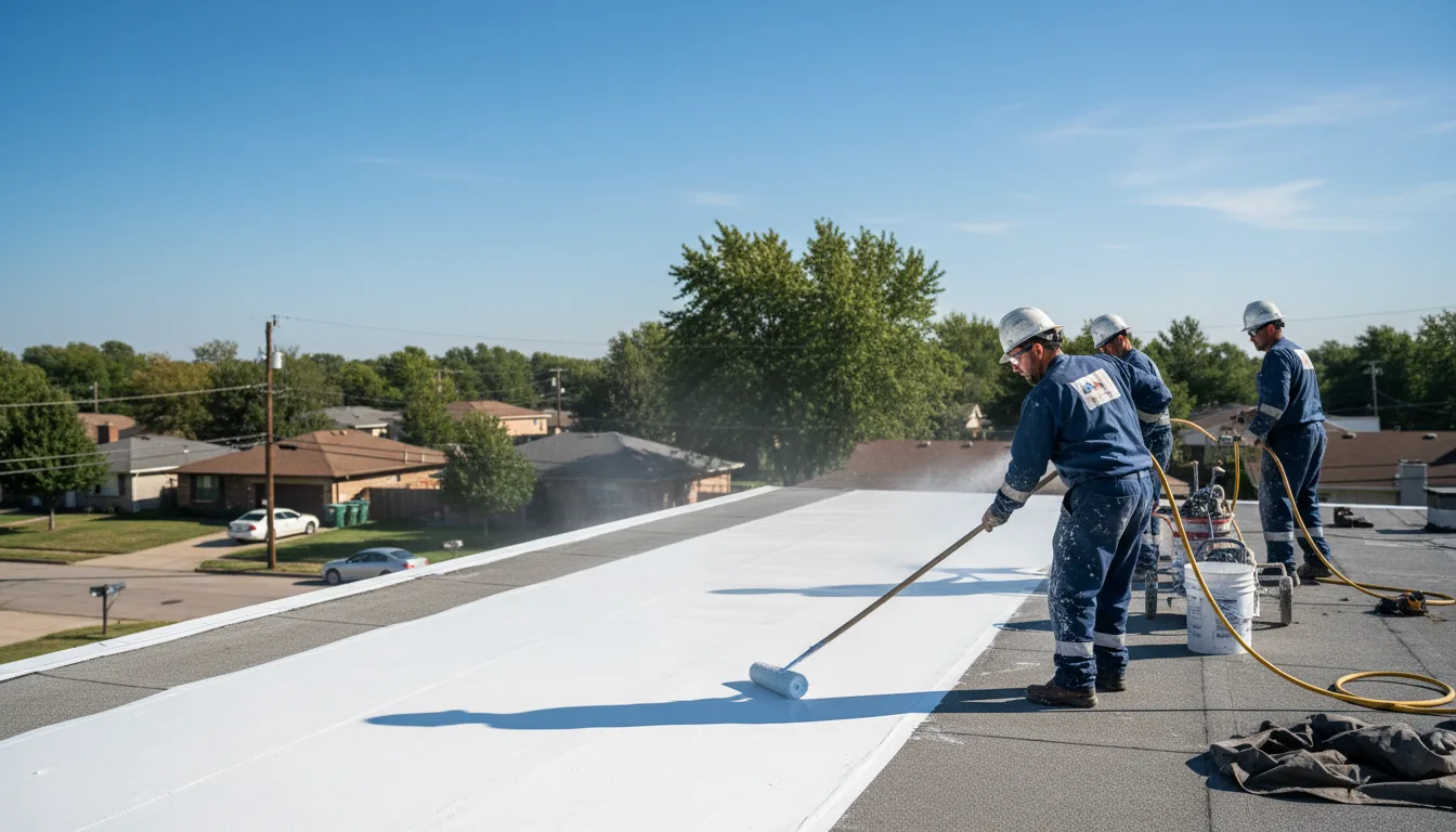 Commercial roof coating in Eustace, TX near me